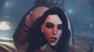 Ashe Goes Goth, Black Hair, Outfit and Getting Polished Jade Bell [Sound]