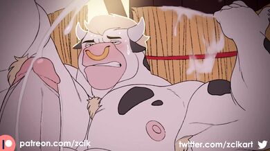 The Farmhands Milking of the Bull