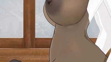 A young woman is bent over a table, her ass in the air and her pussy spread open for all to see as she gets fucked from behind by an anonymous man