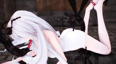 A glowing insect queen takes on a swarm of horny drones in this intense porn parody