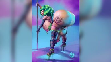 MILKING THE BIG BOOBED COW WITH HUGE ASS IN SEXY LATEX OUTFIIT THAT MAKES YOUR PANTS WET