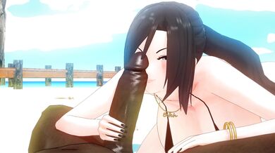 The Beach of Desires - Reiko Tachumis Hot BBC Adventure