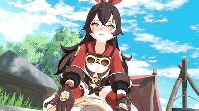 Riding the Amber Dildo with Outrageous Pleasure