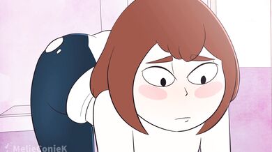 The adventure of the big-titted busty redhead Asui and the well-endowed blonde Uraraka in 4K ultra high definition!