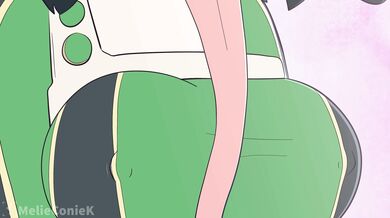 The adventure of the big-titted busty redhead Asui and the well-endowed blonde Uraraka in 4K ultra high definition!