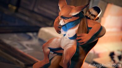 Watch as the fox fucks her toy, Aubrie Animations style!