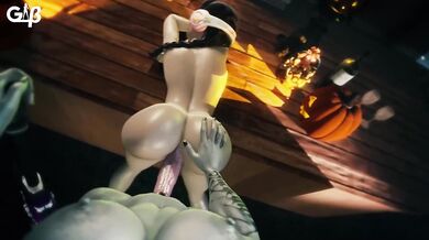 Watch how Dva gets her ass pounded by a futa in this hot hentai PORN video!