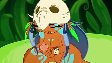 Holly, Luya and their pet Capy Diem play with each other in a wild threesome of masturbation delight