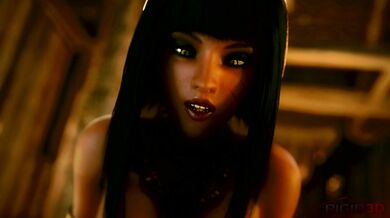 Osira and her two stiff rods in 3D