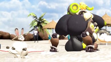 Judy Hopps and Orisas Futa Beach Fun