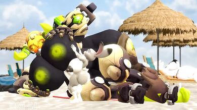 Judy Hopps and Orisas Futa Beach Fun