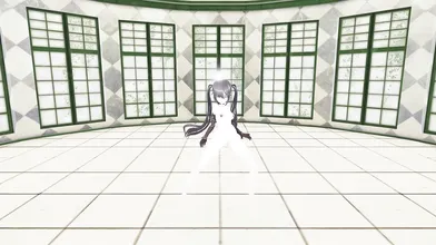 Eternal Embrace of a Shadowy Siren: Mona the Nude Ghostly Dancer in 3D MMD Animation