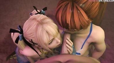 Marie and Kasumi: Shared Blowjob - Doctor Ds Office