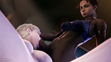 A Trio of Futas gets Pleasure from Black JrXIII in this Hentai Flick