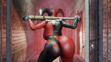 I love it when Harley Quinn shakes her booty in that sexy outfit, and today shes wearing the Kishi costume