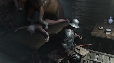 Watch as the sexy blonde woman rides her horse front and center in this epic hentai porn scene!