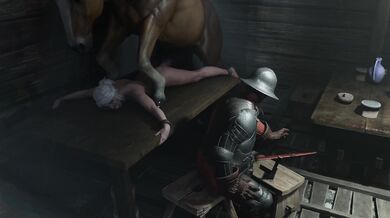 Watch as the sexy blonde woman rides her horse front and center in this epic hentai porn scene!