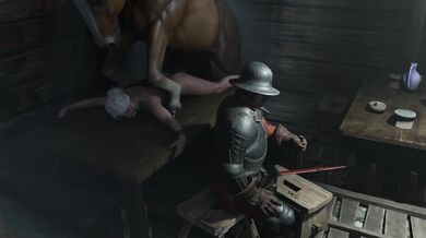 Watch as the sexy blonde woman rides her horse front and center in this epic hentai porn scene!