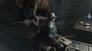 Watch as the sexy blonde woman rides her horse front and center in this epic hentai porn scene!