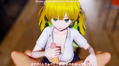 The Geeky Girl Gives Hand Jobs and Has Sex with the Hentai Nerd-Friendly Chick in this Steamy Video!