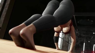 Jill the Yogini performs 108 asanas with rigid dildos
