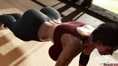 Jill the Yogini performs 108 asanas with rigid dildos