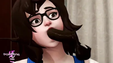 Mei Gets Assisted by a Big Black Cock While Brushing Her Teeth - PonkoSexy