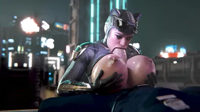 Sexy Catwoman is Caught and Punished by the Police in 3D HD