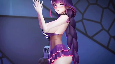 Sexy Raiden Ei performs an erotic dance and indulges in intense sex