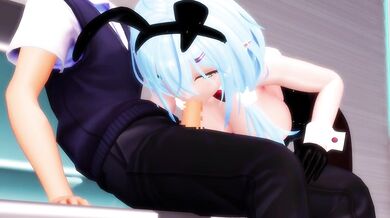 A passionate young woman enjoys a delicious blowjob from her sexy lover