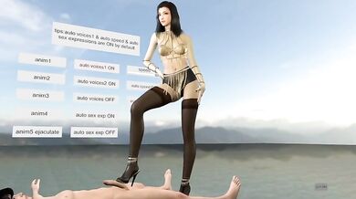 Sexual Dynasty Warriors - Diao Chan, Footjob and Chou Sen