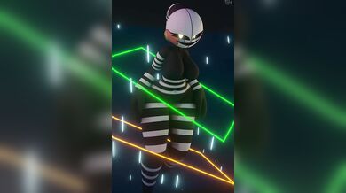 The puppet-loop-animation of her bouncy breasts and swaying hips had me completely mesmerized!