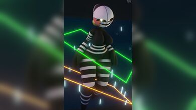 The puppet-loop-animation of her bouncy breasts and swaying hips had me completely mesmerized!