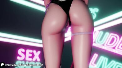 The Sexy Dance of Ibuki: Hatsune Miku goes down the Rabbit Hole (Short hair) in this 3D Vocaloid MMD Porn Video