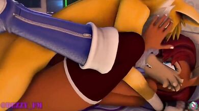 Tails and Sally are in bed, making love to each other all night long