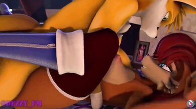 Tails and Sally are in bed, making love to each other all night long