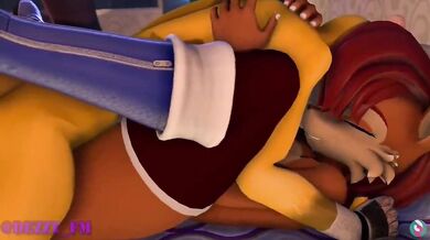 Tails and Sally are in bed, making love to each other all night long