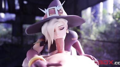 Watch Tiaz take the ultimate mercy f*ck as a horny witch sucks his dick and rides him hard!