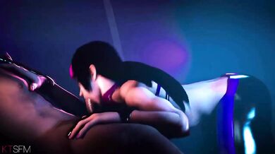 The Art of Seductive Oral Sex - Juri and Han Engage in an Intense Blowjob Session