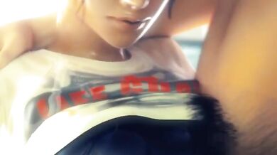 Horny Girls Get Freaky in the Locker Room and Tit Fuck Each Other (Amelialtie)