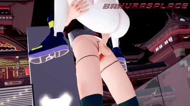 Rebecca enjoys herself as she explores her sexuality in a threesome with her boyfriend and his best friend