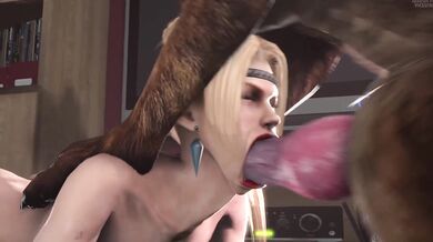 Pumping Rachels Butt with a Huge Cock and Anal Fisting in Bestiality Fetish Porn