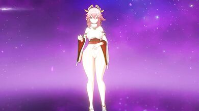 Raiden the Shogun and Yae the Miko go head to head in a heated side-by-side HMV