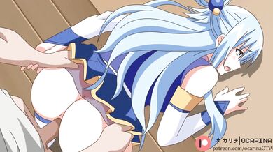 Watch as the sexy underwater mermaid, Aqua, plays her magical ocarina in this HENTAI porn video