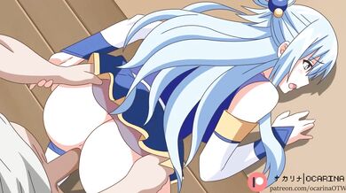 Watch as the sexy underwater mermaid, Aqua, plays her magical ocarina in this HENTAI porn video