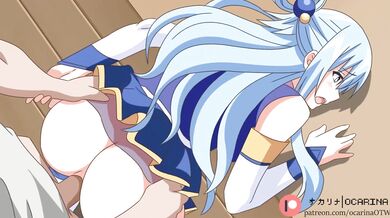 Watch as the sexy underwater mermaid, Aqua, plays her magical ocarina in this HENTAI porn video