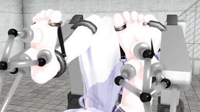 Stripped and Fettered! A Foot Tickling Bondage Ordeal for the Captured Girl!