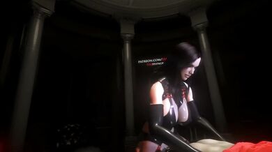 Sexy Manga Style Animation in Virtual Reality: Futa Dominatrix Pummels Her Male Slave with Latex Dildo, Anal Insertion Ensues