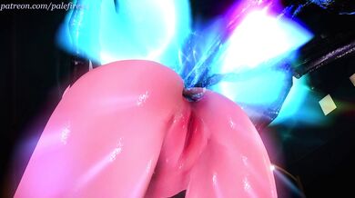 The ghostly entity of a long, phantom penis invades the intimate space of a young womans anus in this extended anal scene from Spectral Porn