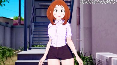 Deku Fucks Ochako Uraraka During their First Date